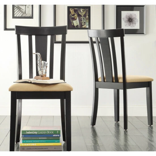 Best reviews of π Copper Grove Liebenwerda Black Window-back 5-piece Dining Set Black Ladder Back Chair π - Image 6