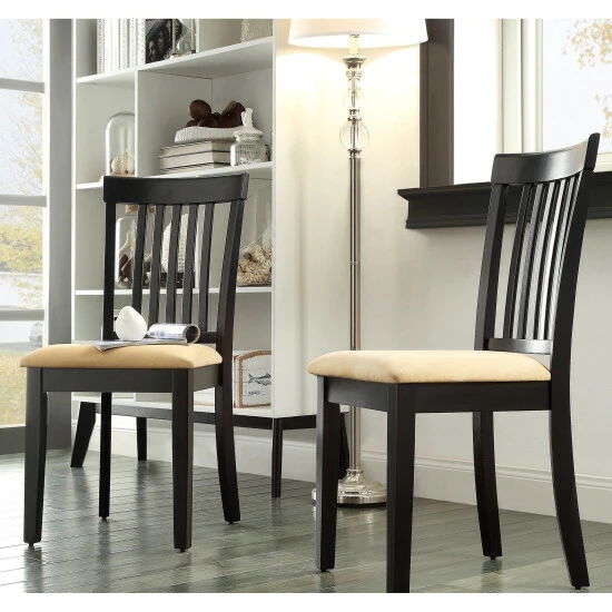 Best reviews of π Copper Grove Liebenwerda Black Window-back 5-piece Dining Set Black Ladder Back Chair π - Image 8