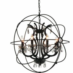 Best reviews of π Copper Grove Ransol 8-light Brown And Glass Globe Chandelier π