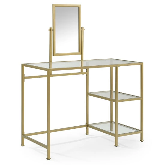 Cheapest π Copper Grove Vertou Vanity And Mirror Set With Goldtone Finish - Soft Gold - 42 "W X 20 "D X 52.25 "H π - Image 3