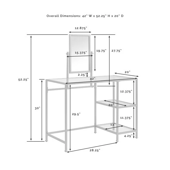 Cheapest π Copper Grove Vertou Vanity And Mirror Set With Goldtone Finish - Soft Gold - 42 "W X 20 "D X 52.25 "H π - Image 6
