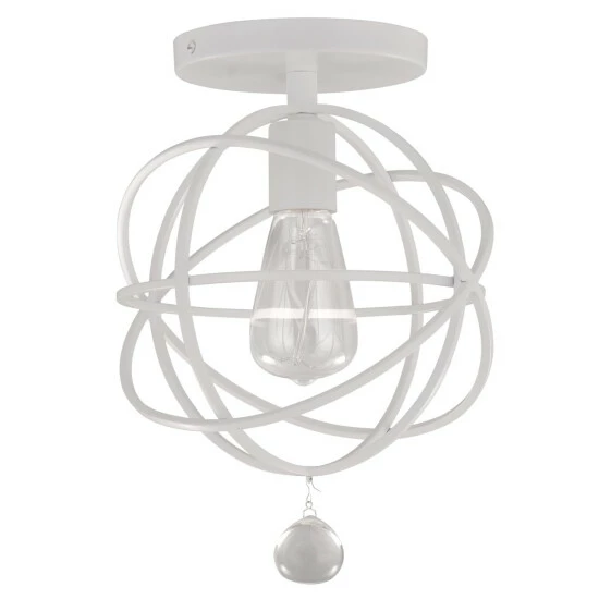 Budget β Copper Grove Poltava 1-light White Pendant Semi-flush Mount β - Image 3