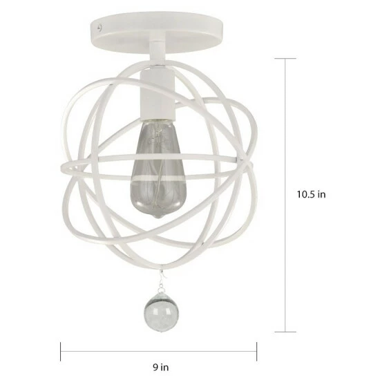 Budget β Copper Grove Poltava 1-light White Pendant Semi-flush Mount β - Image 6