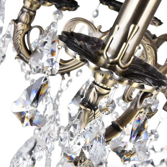 New π Copper Grove Kraste 6-light Antique Brass Crystal Chandelier - Antique Brass βοΈ - Image 5