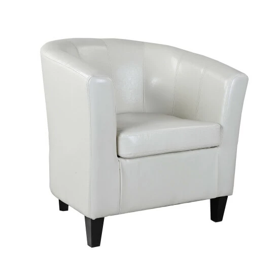 Cheapest π Copper Grove Arisaig Leather Tub Chair White π - Image 2