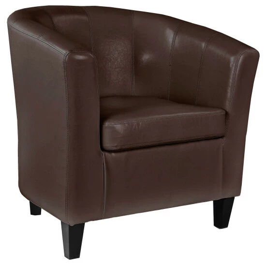 Cheapest π Copper Grove Arisaig Leather Tub Chair White π - Image 4