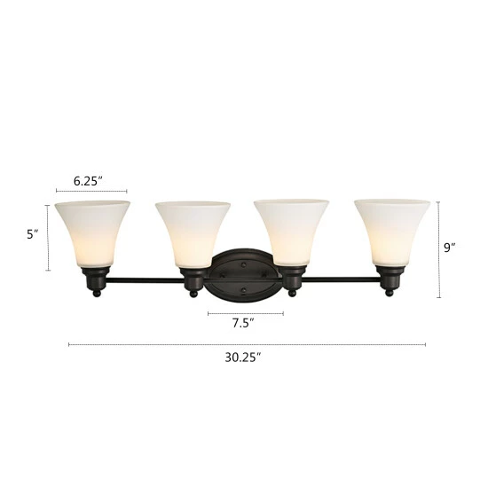 Best deal β€οΈ Copper Grove Auvinya 4-light Oil-rubbed Bronze Bath/Vanity Fixture π - Image 8