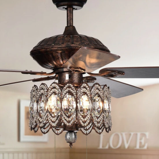 Cheapest π₯ Copper Grove Dejes 52-inch Rustic Bronze Chandelier Ceiling Fan π - Image 2