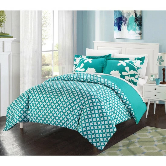 Best Pirce β Copper Grove Pando Turquoise Reversible 3-Piece Duvet Cover Set π - Image 2