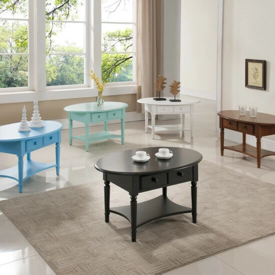 Best Sale βοΈ Copper Grove Churn Creek Oval Coffee Table With Shelf White β