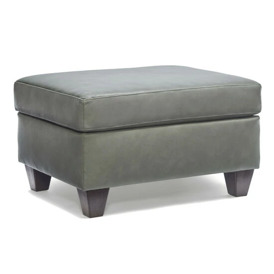 Flash Sale π Copper Grove Benner Top Grain Leather Ottoman Shale 𧨠- Image 2