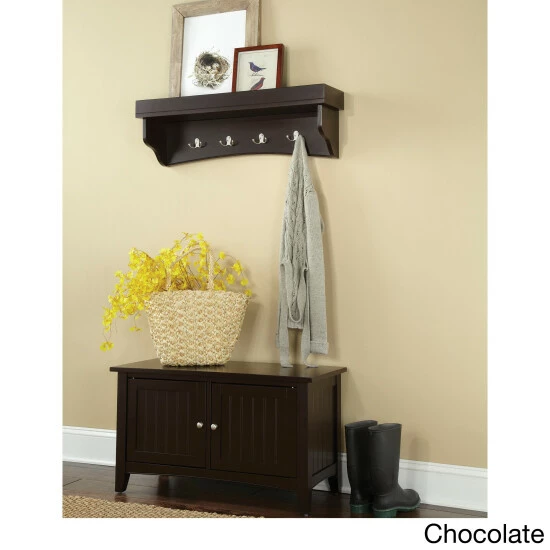 Promo π₯° Copper Grove Daintree Tray Shelf π§₯ Coat Hook And Storage Bench Set Chocolate π― - Image 4